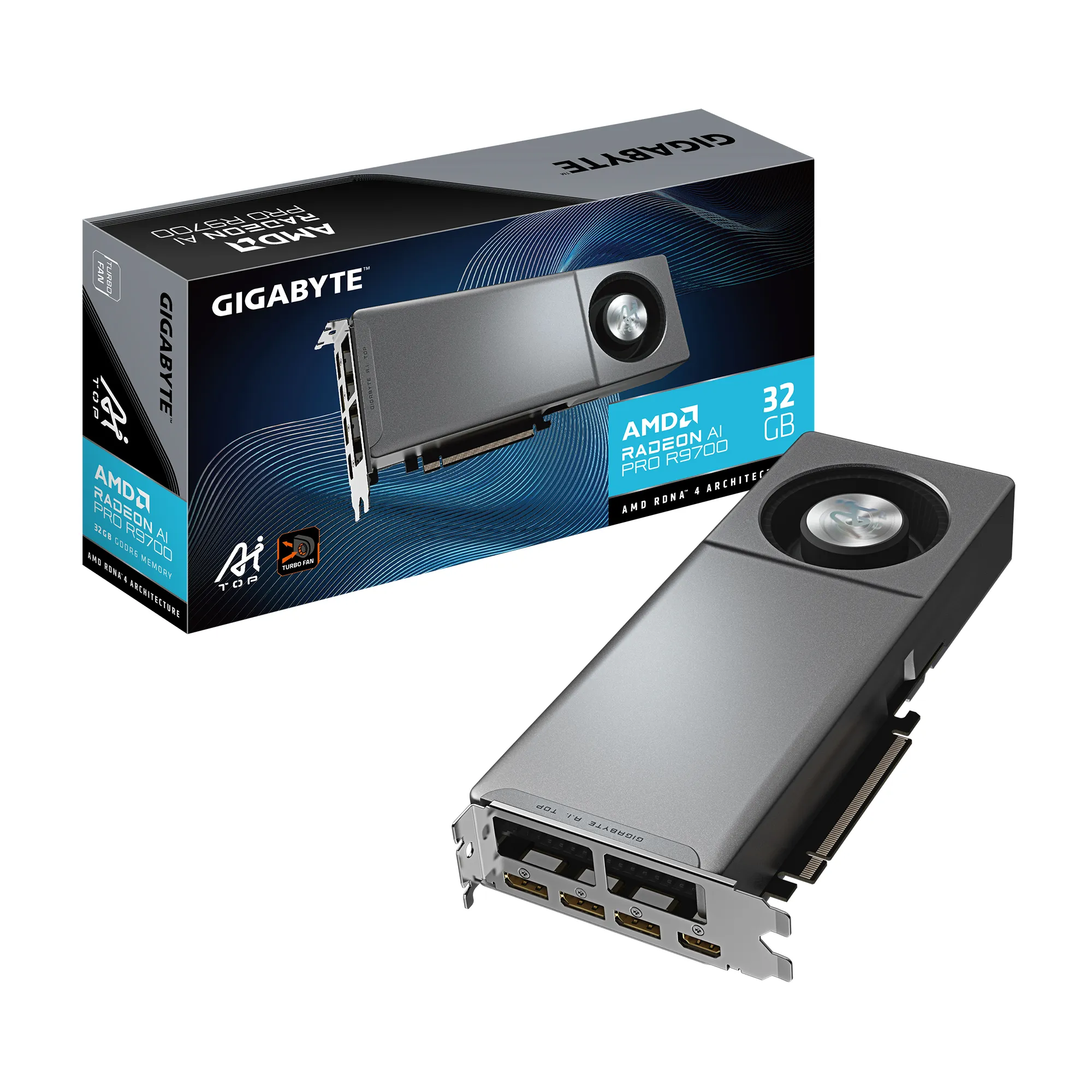 Gigabyte Radeon AI PRO R9700 AI TOP OC 32GB Graphics Card