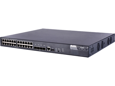 HPE 5800-24G L2/L3/L4 Switch . Twenty-four 10/100/1000Base-T Ethernet PoE ports, four 1/10G SFP+ ports and one Ethernet port expansion slot. Routing/Switching c