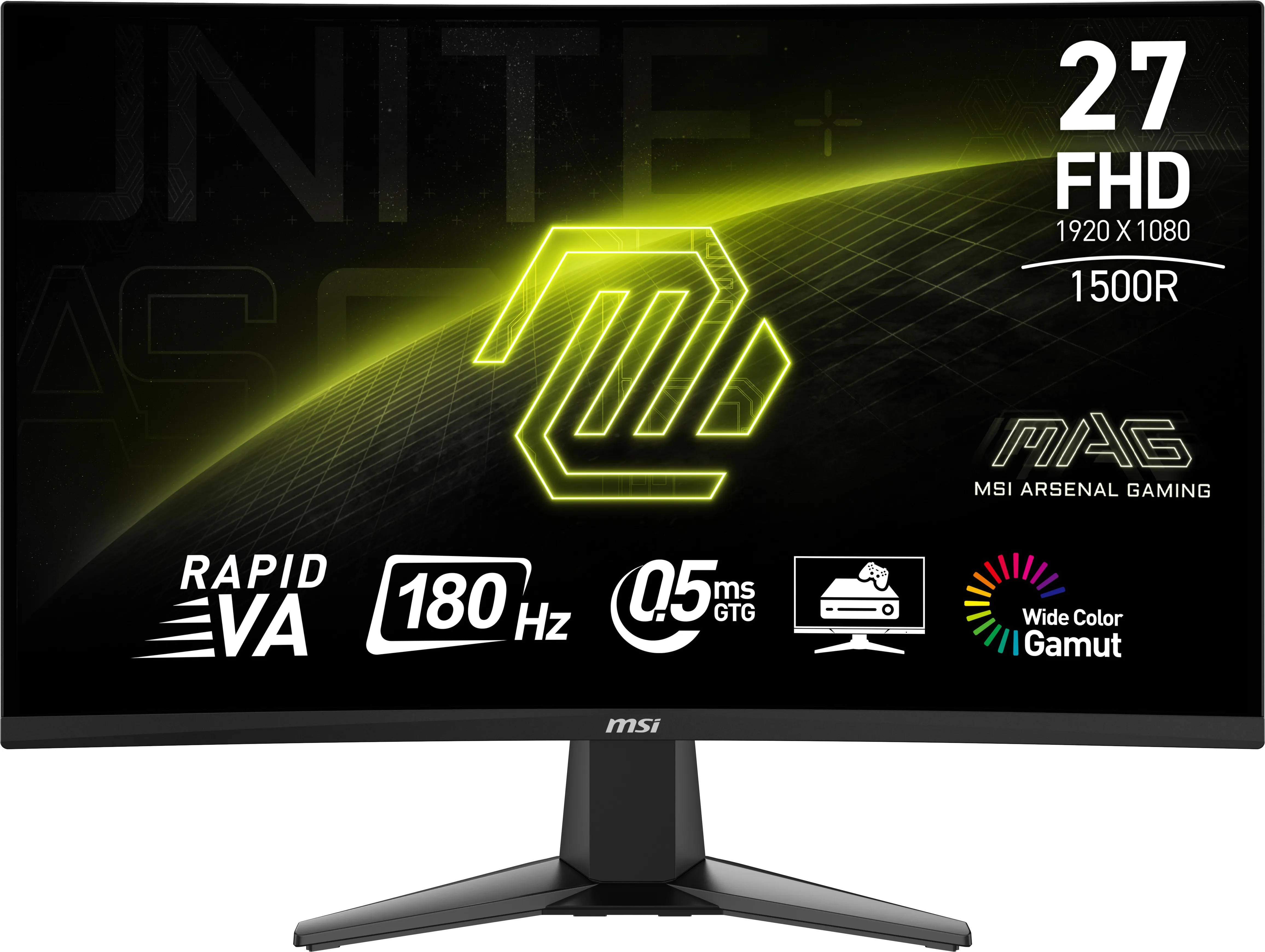 MSI 27" MAG 27C6F Full HD, 180Hz - curved gaming monitor