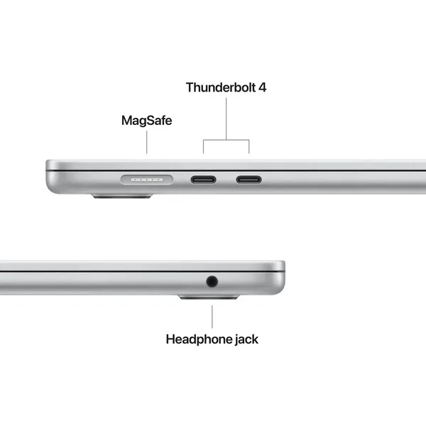 Apple MacBook Air 15&quot; M4 (10/10) 24 Gt, 512 Gt -kannettava, Hopea, MC6J4