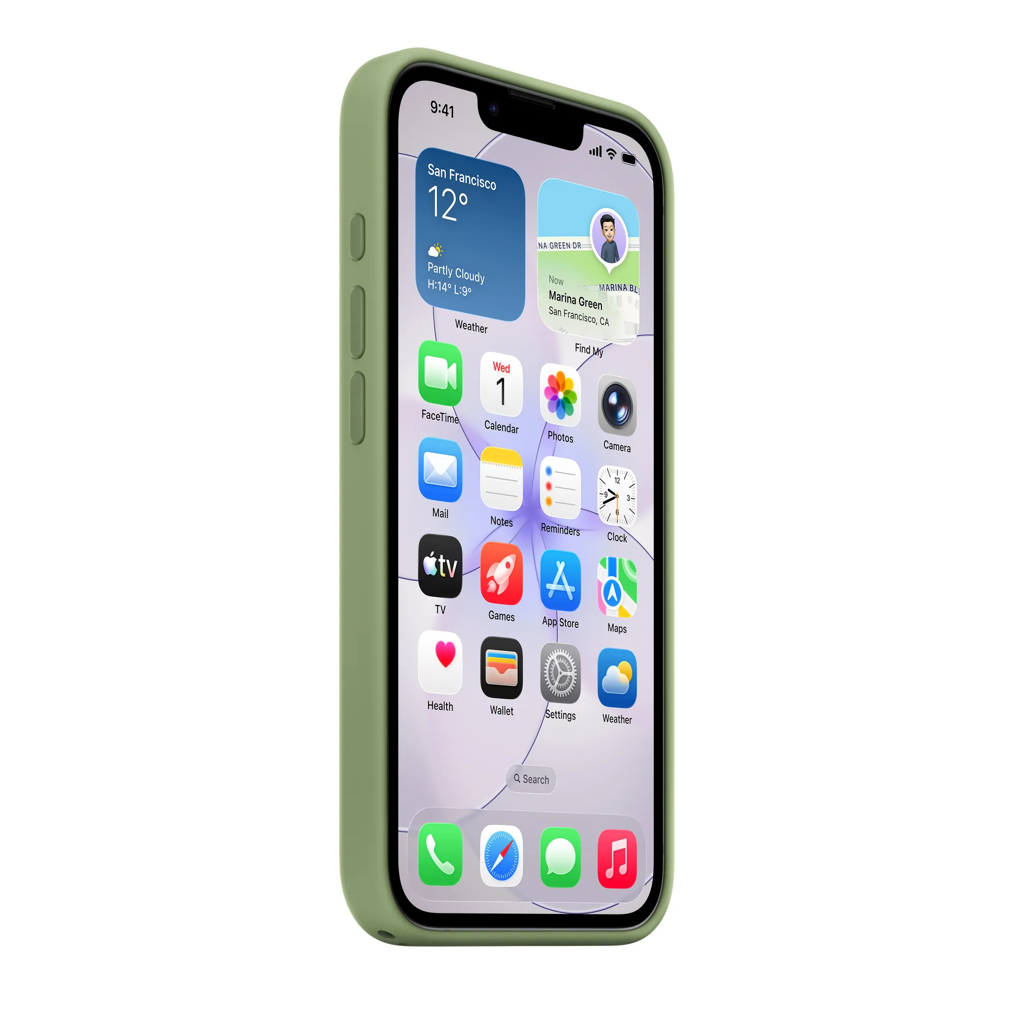 Apple iPhone 17e Silicone Case with MagSafe, Light Moss