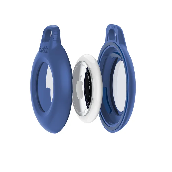 Belkin Secure Holder Airtag Waterproof Keyring, Blue