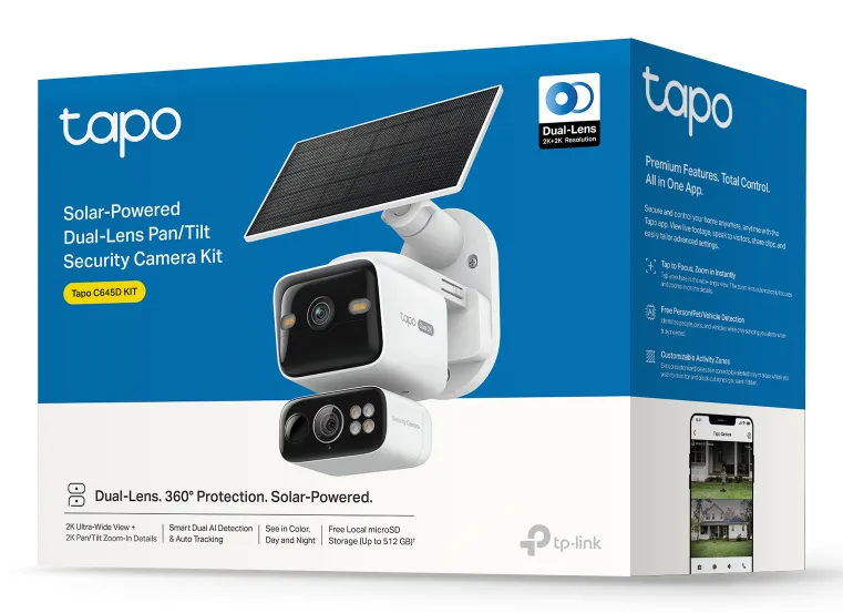 TP-LINK Solar-Powered Dual-Lens Pan/Tilt Security Camera Kit