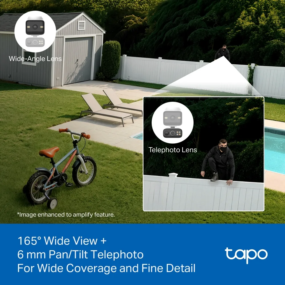 TP-LINK Solar-Powered Dual-Lens Pan/Tilt Security Camera Kit
