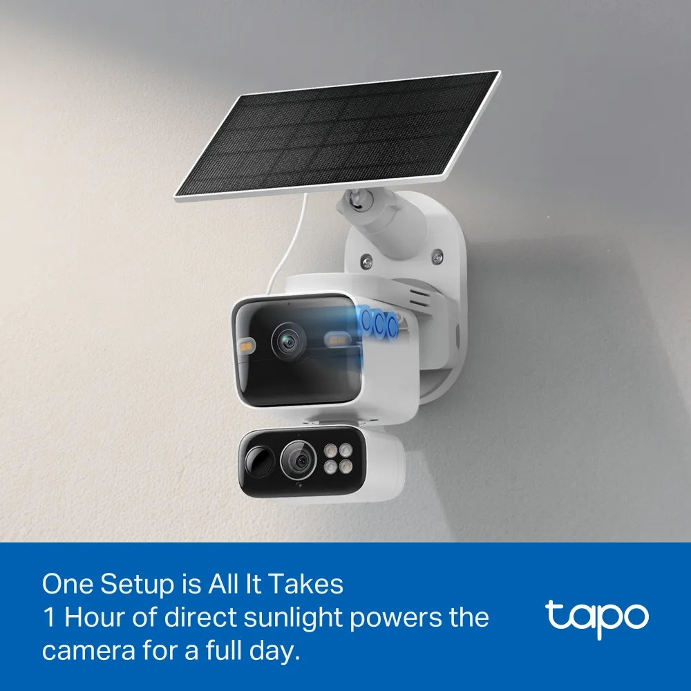 TP-LINK Solar-Powered Dual-Lens Pan/Tilt Security Camera Kit
