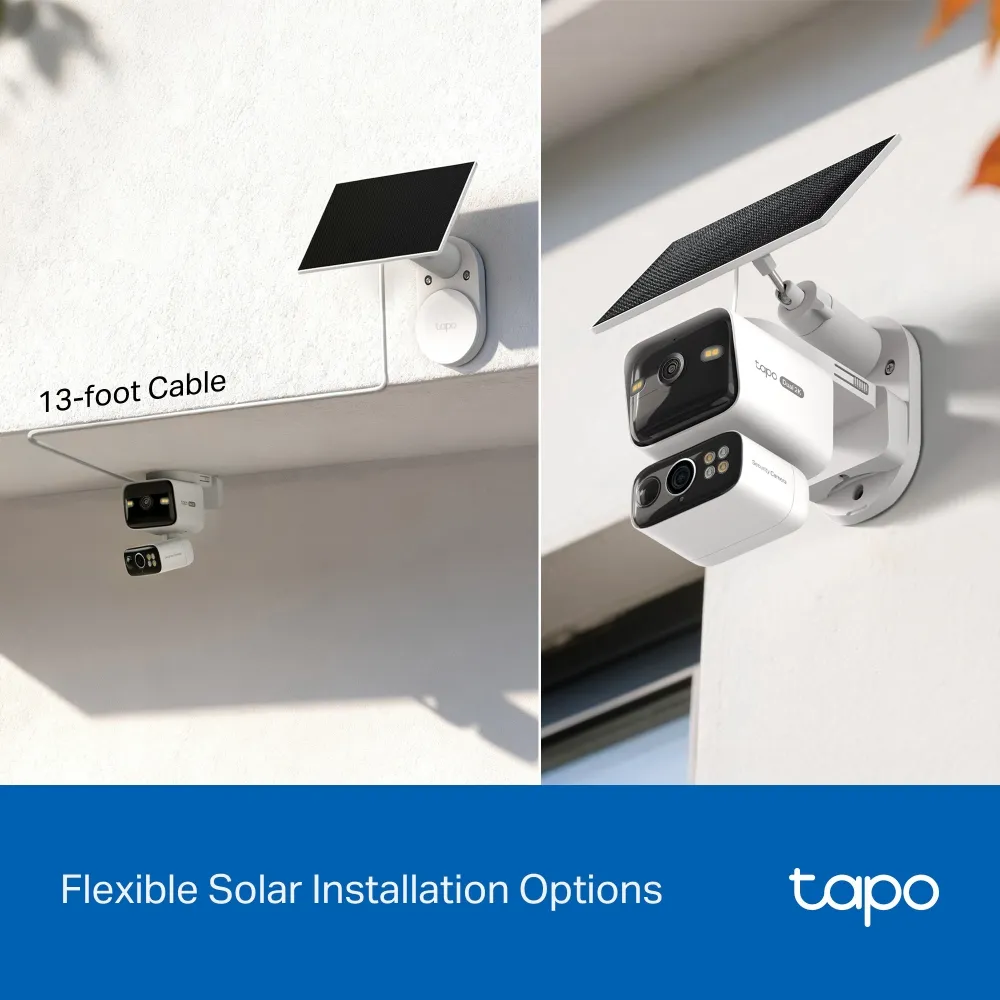 TP-LINK Solar-Powered Dual-Lens Pan/Tilt Security Camera Kit