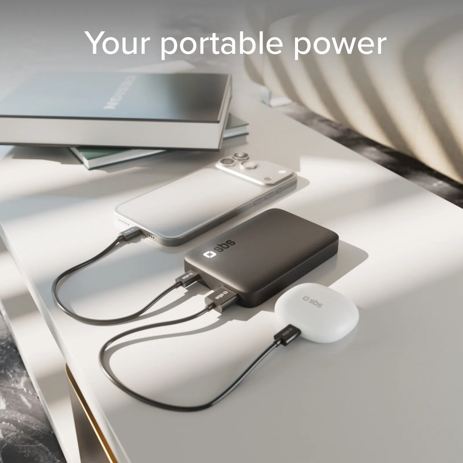 SBS 10000 mAh, 20W - powerbank, Black