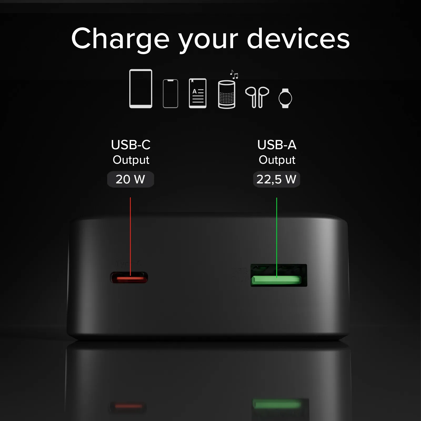 SBS 20000 mAh, 20W - powerbank, Black