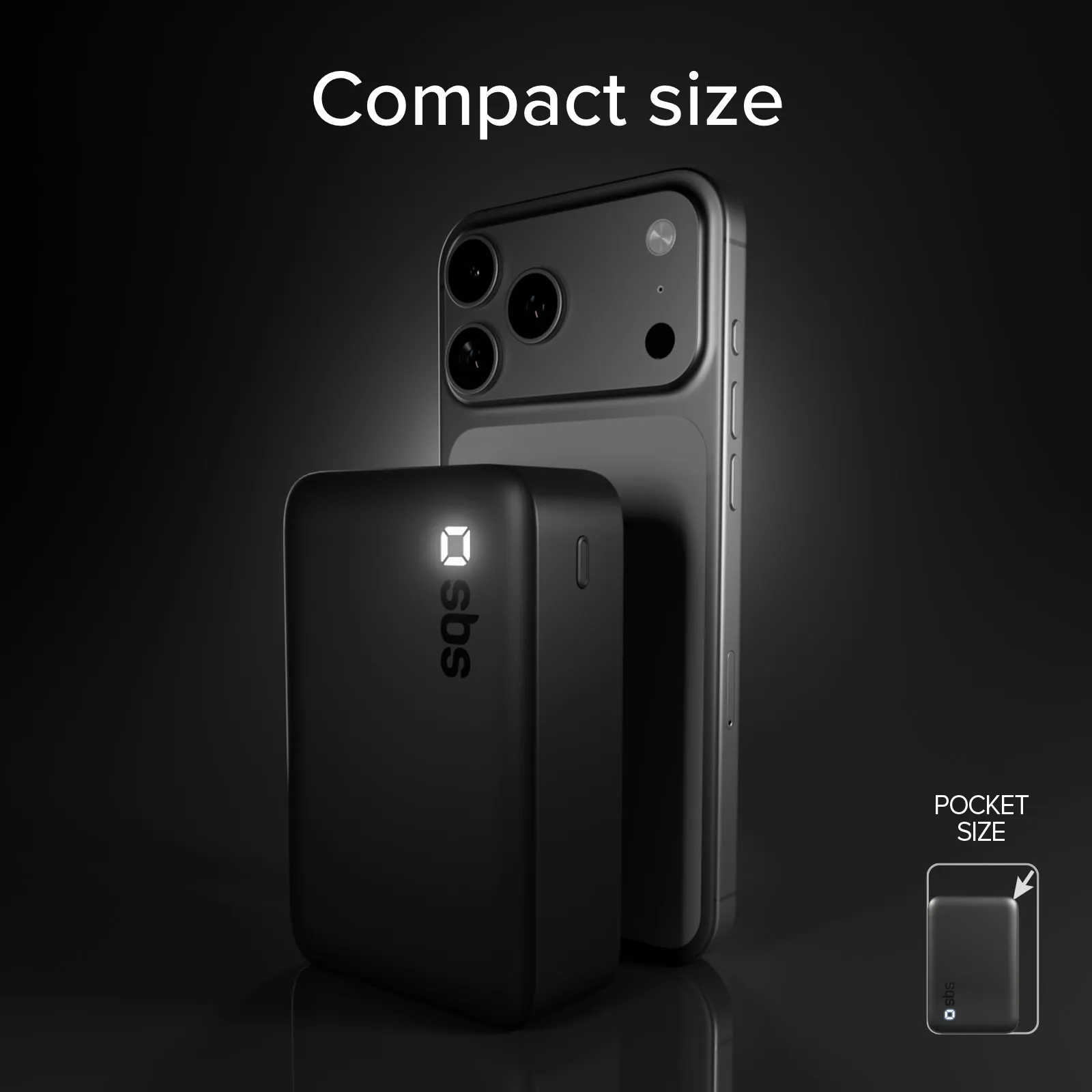 SBS 20000 mAh, 20W - powerbank, Black