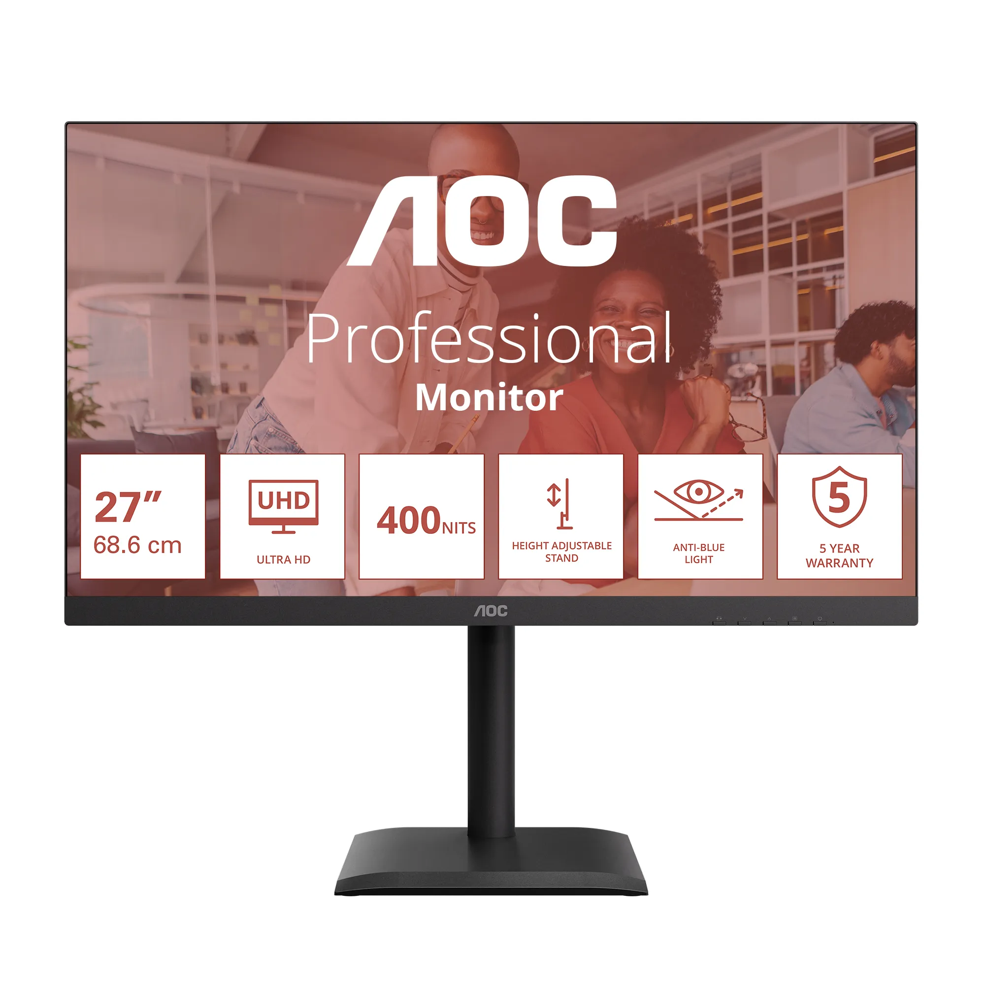 AOC U27E4CV 27&quot; 4K UHD Monitor with USB-C hub