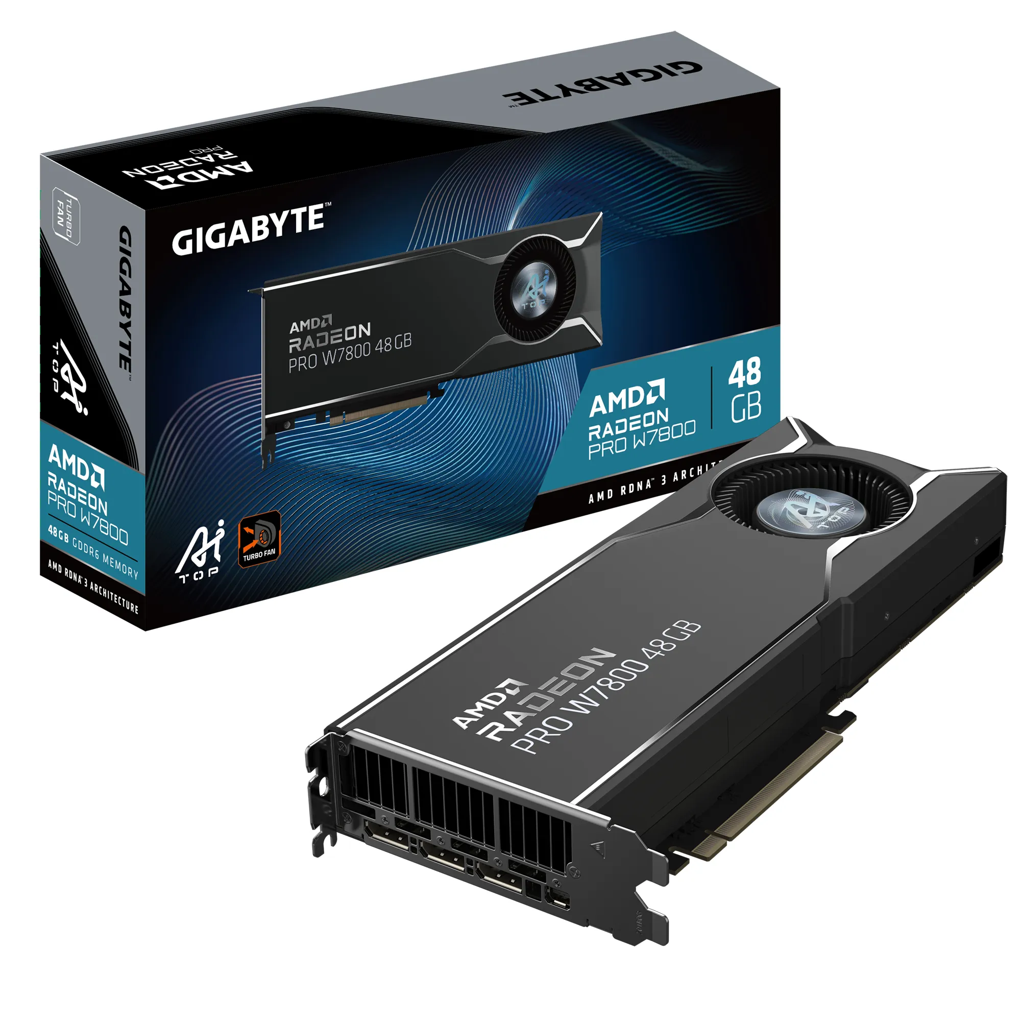 Gigabyte Radeon PRO W7800 AI TOP 48 GB grafikkort