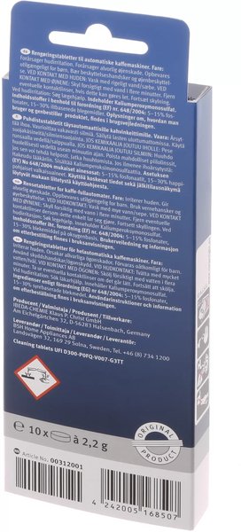 Cleaning tablets for full automatic coffee machine