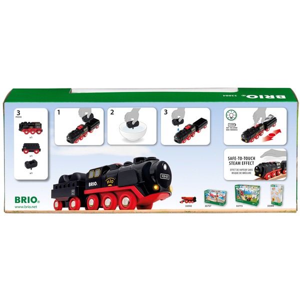 Brio Battery-Operated Steaming Train 33884, 3pcs