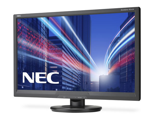 NEC 24" AccuSync AS242W, Full HD, TN - sk&auml;rm, Svart