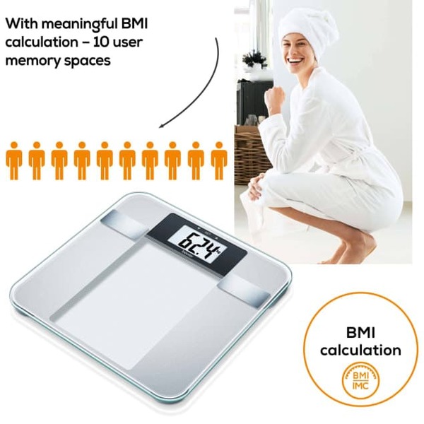 Beurer BG13 Diagnostic Bathroom Scale, 150 kg