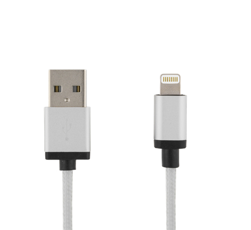 Deltaco Prime USB-A - Lightning - cable, 1m, Silver