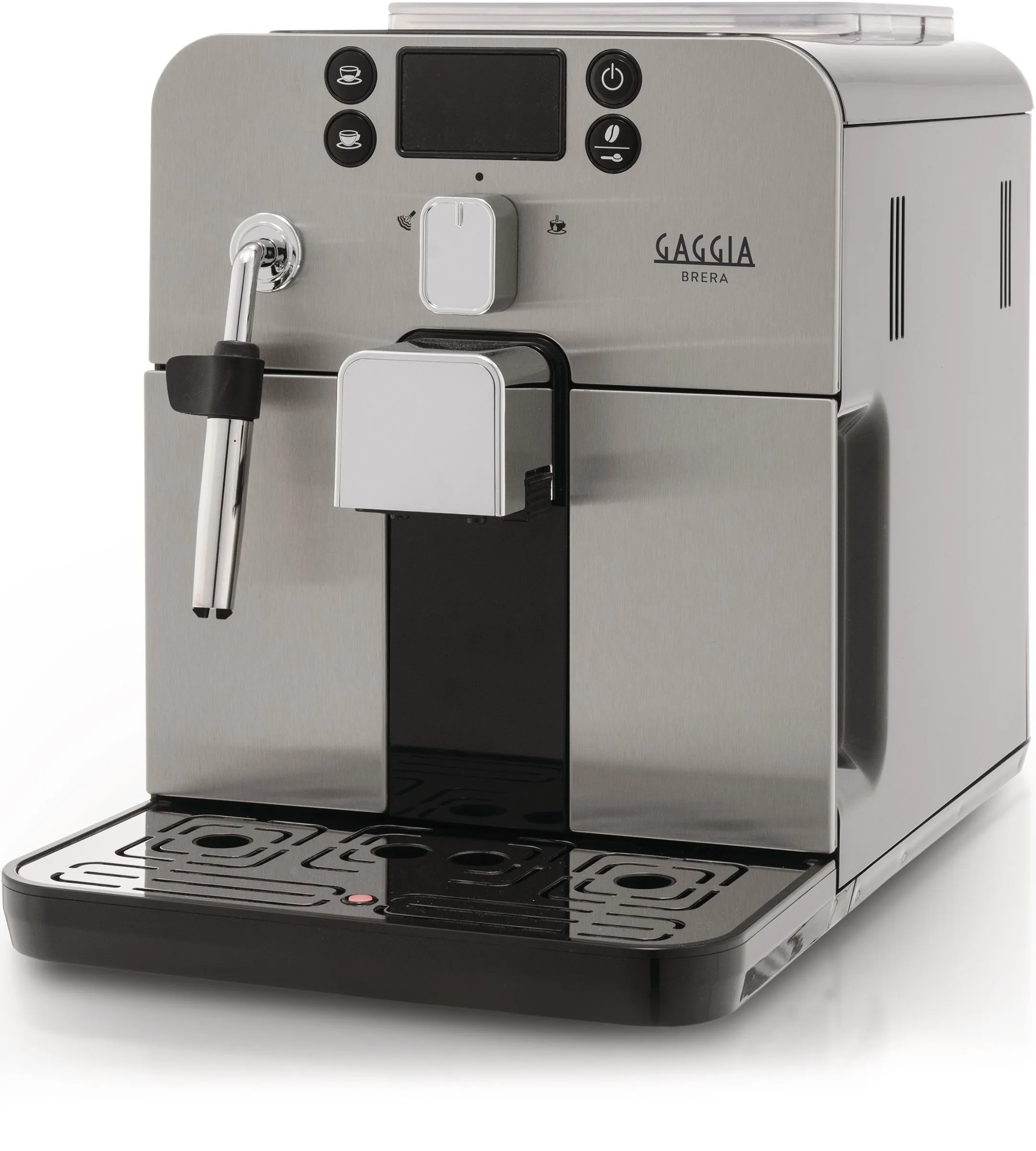 Gaggia Brera helautomatisk espressomaskin, svart, rostfritt st&aring;l