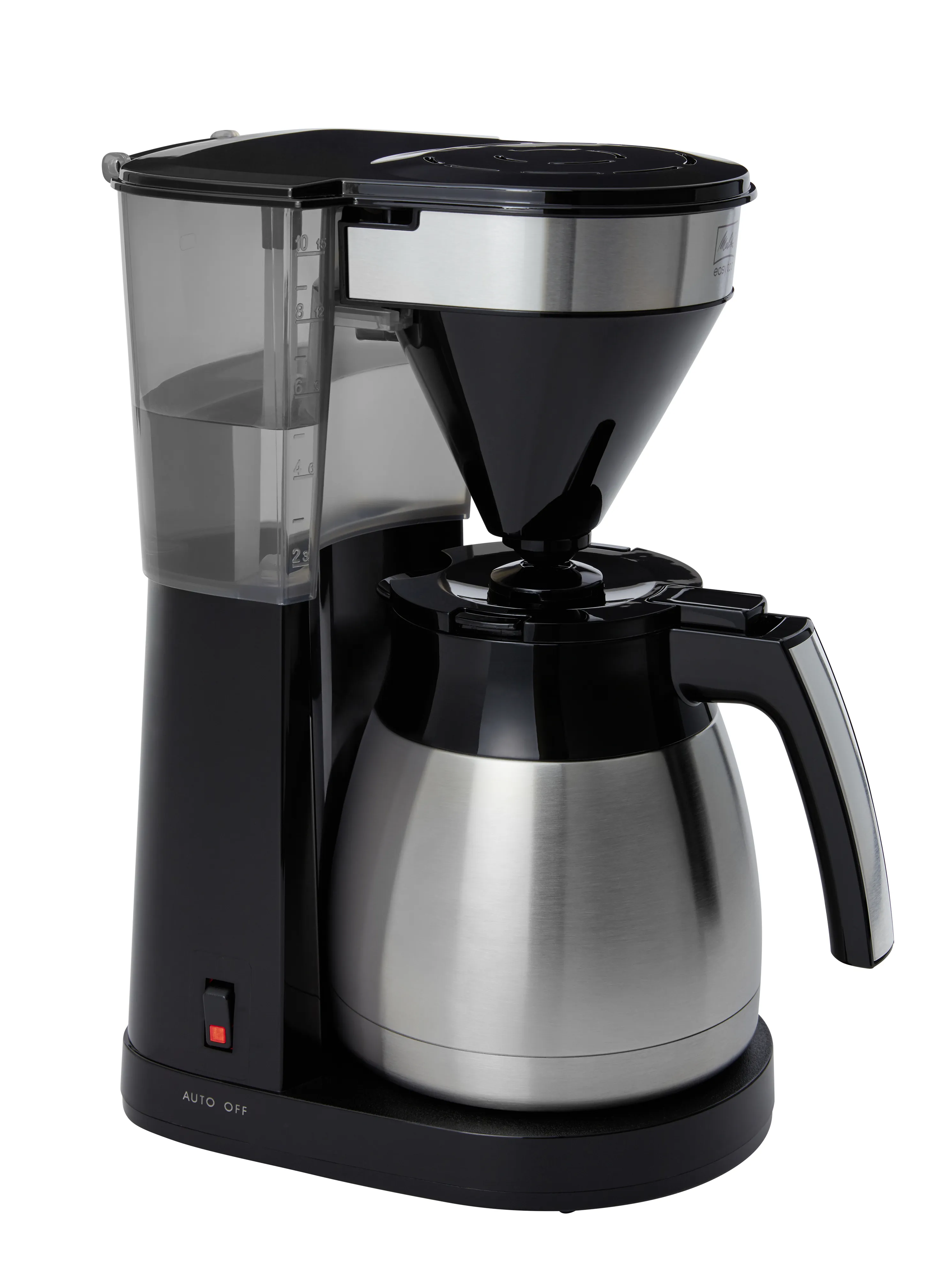 Melitta EasyTopII Therm - coffee maker, Black, Stainless steel