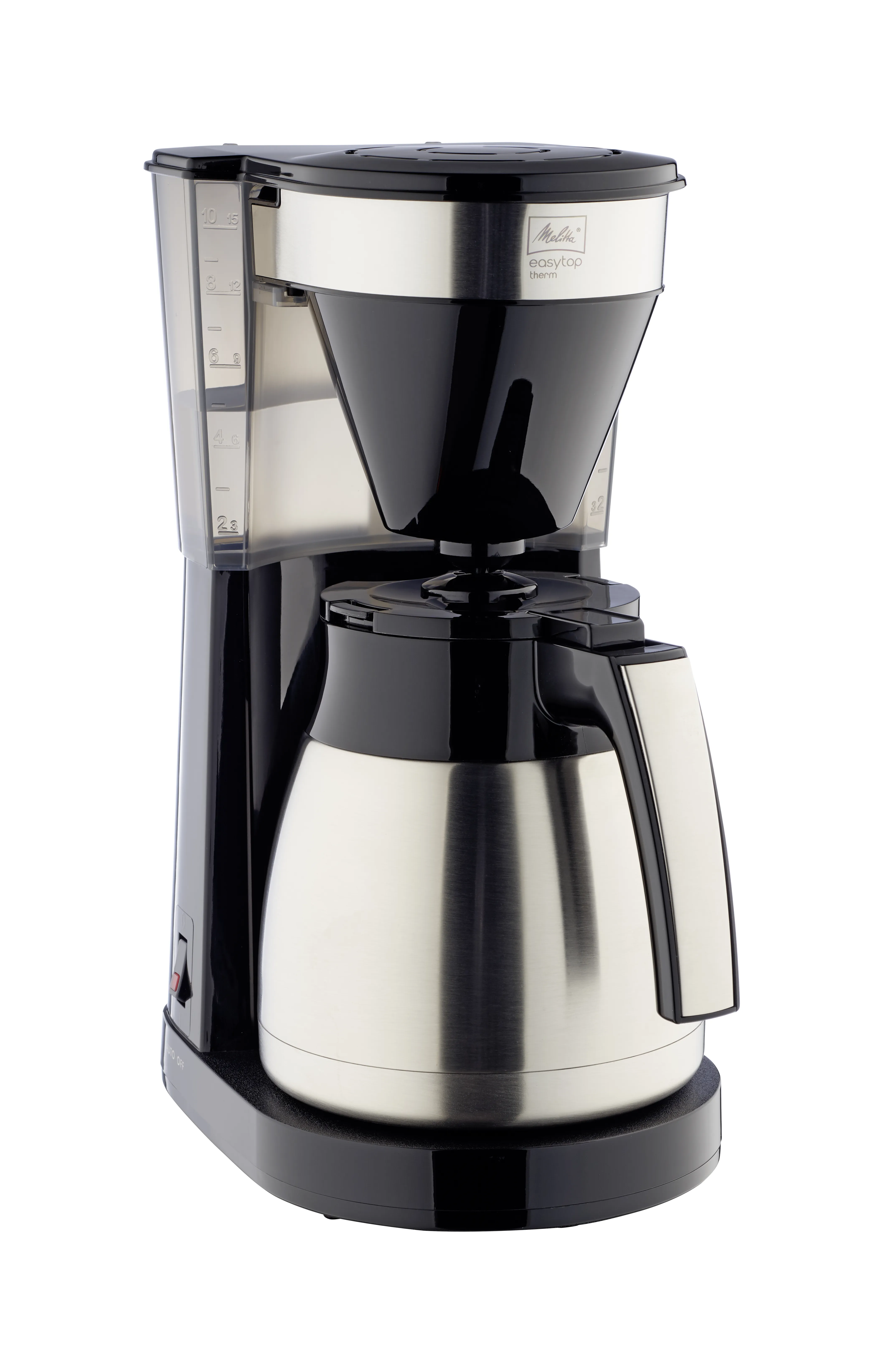 Melitta EasyTopII Therm - coffee maker, Black, Stainless steel