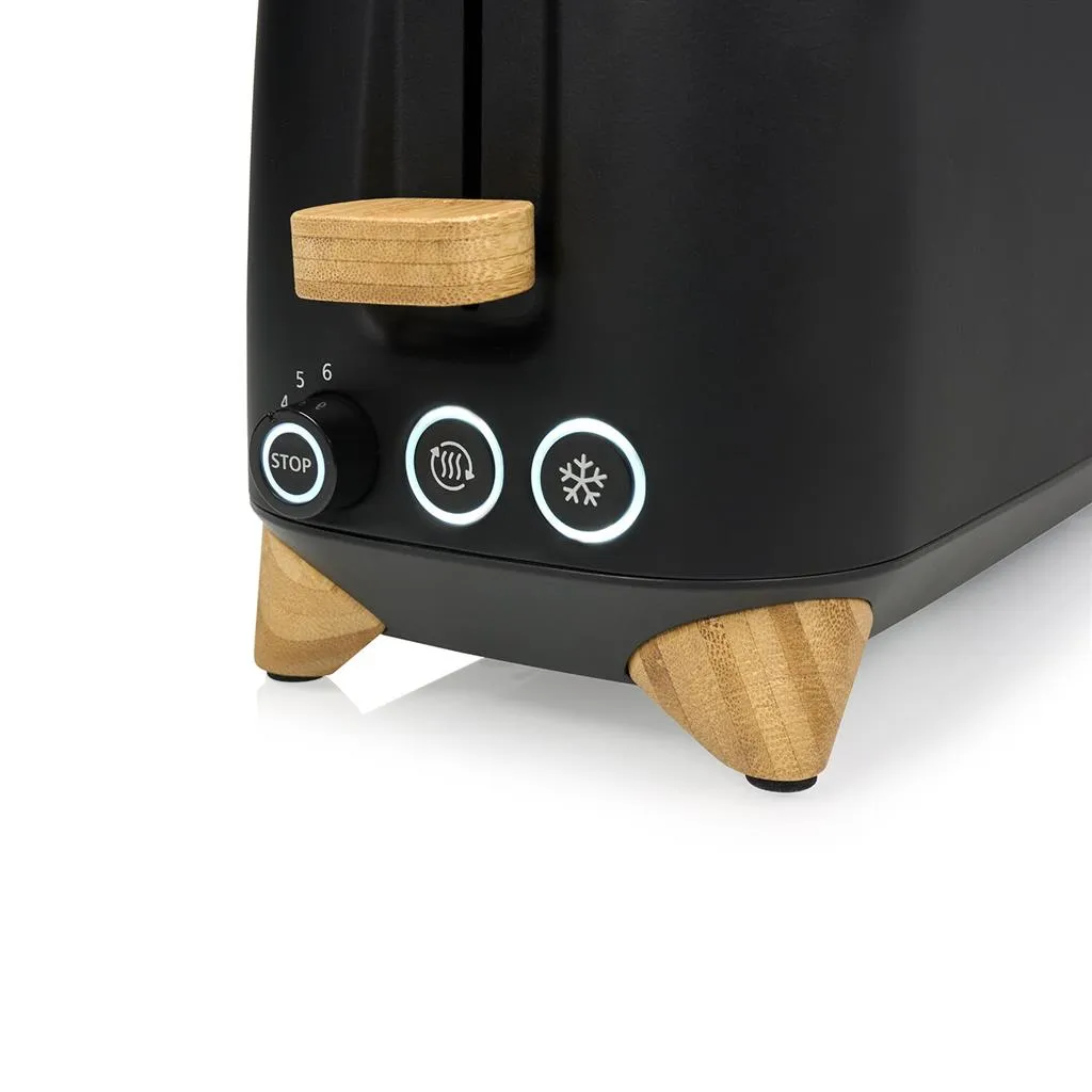 Princess Pure Bamboo - toaster, black, 2 slices
