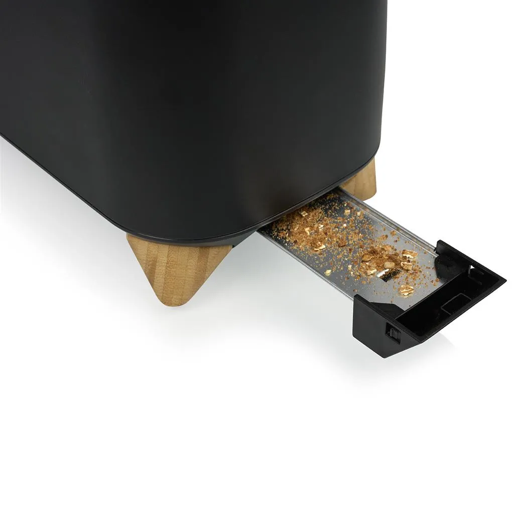 Princess Pure Bamboo - toaster, black, 2 slices