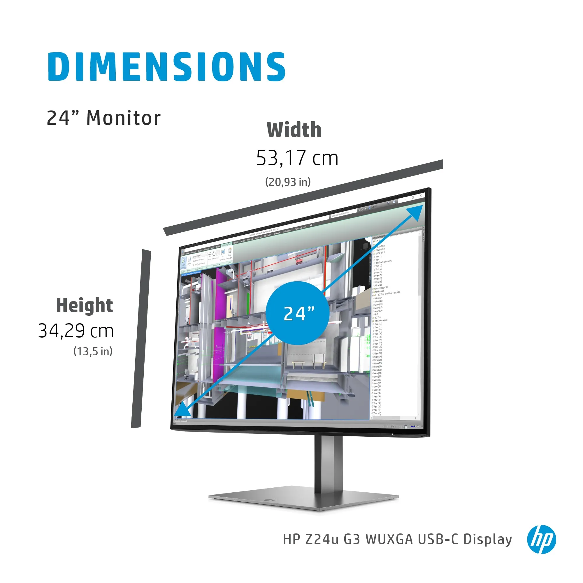 HP Z24n G3 24" WUXGA, IPS Monitor