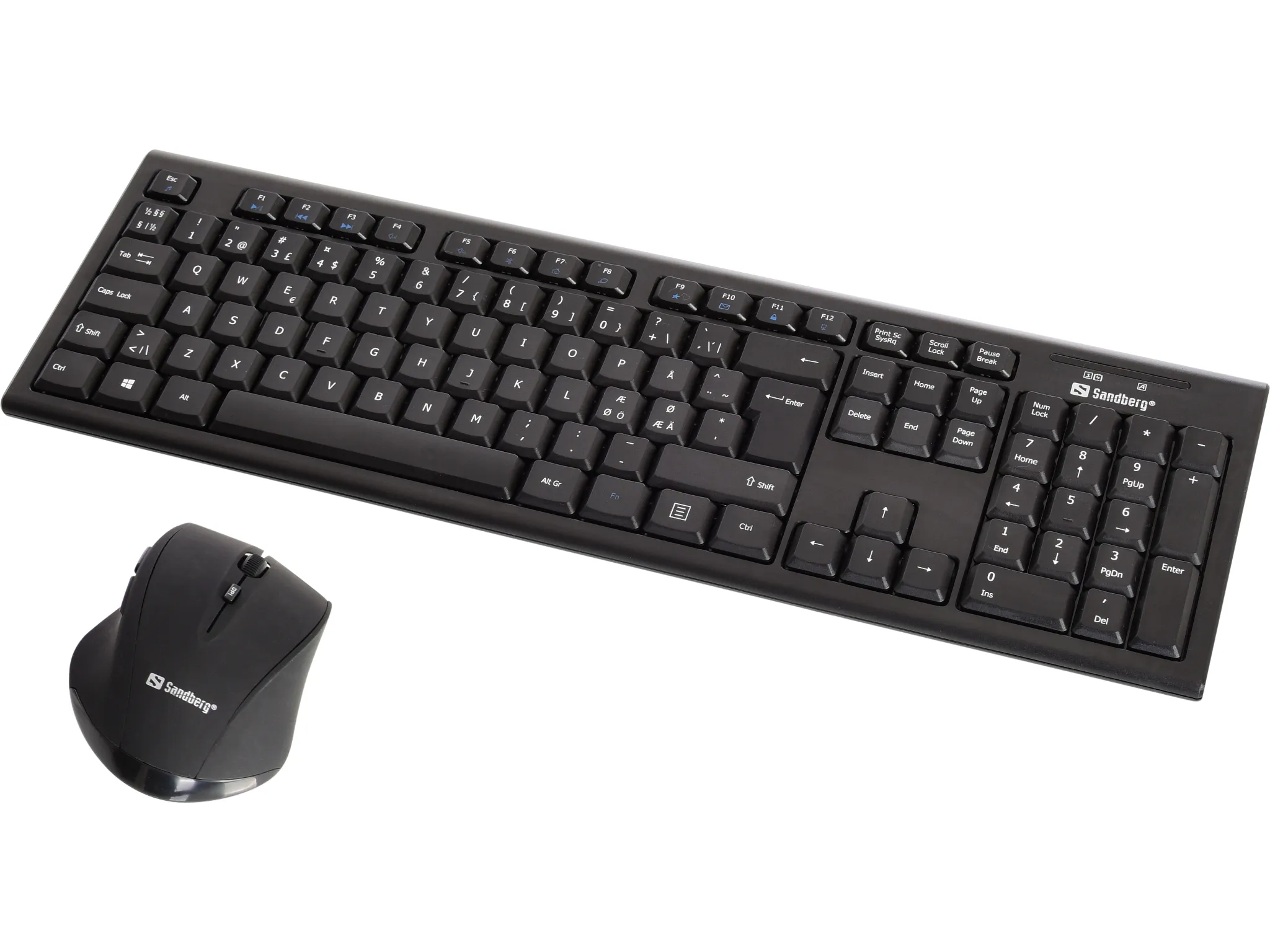 Sandberg Wireless Office DesktopSet (631-20) tr&aring;dl&ouml;st tangentbord och mus, svart