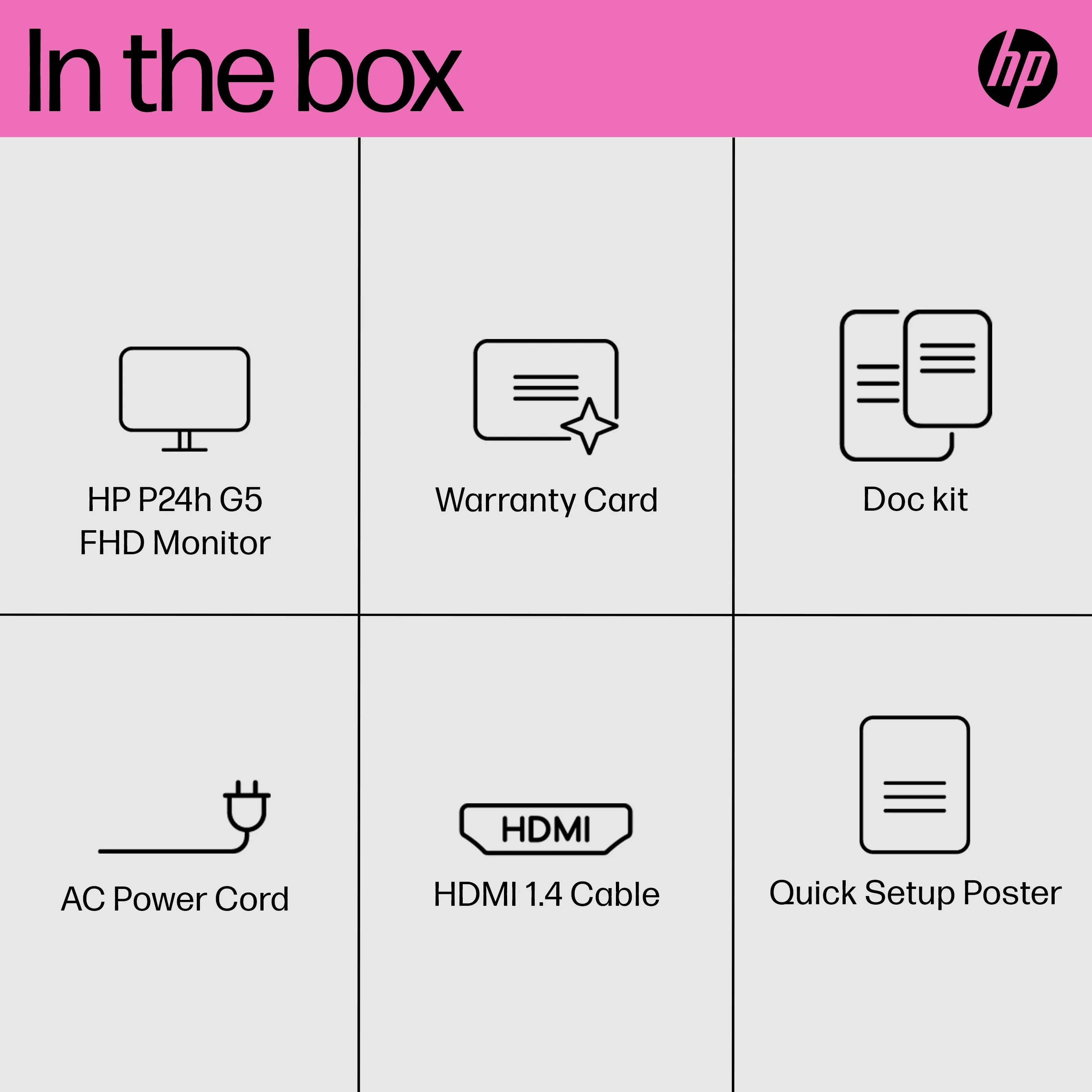 HP 24&quot; P24h G5 Full HD, IPS - monitor