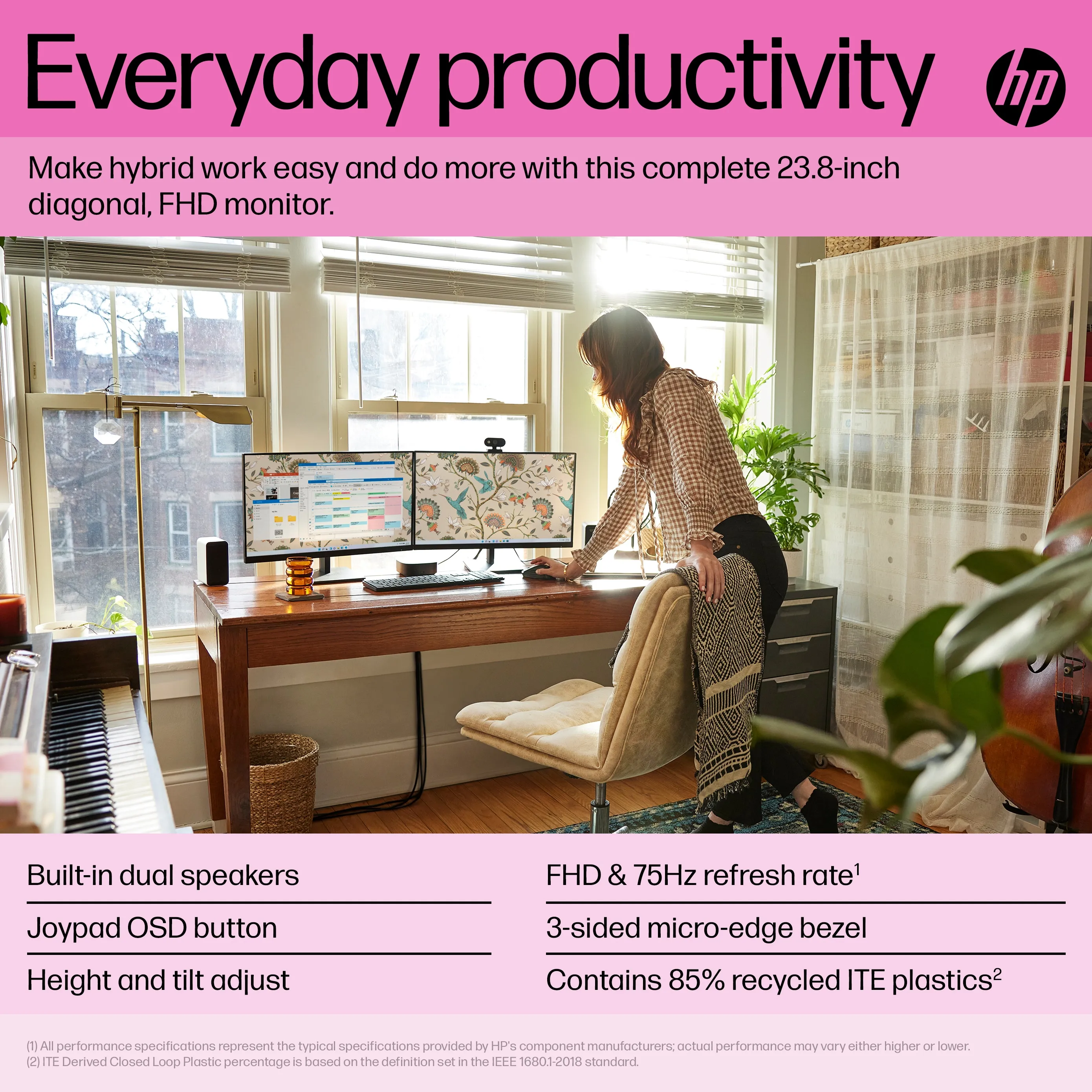 HP 24" P24h G5 Full HD, IPS - monitor