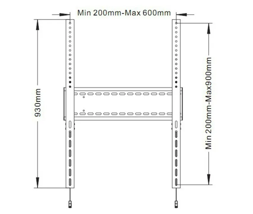 MB Universal Wallmount Fixed HD 1200x900 60-110inch 125kg
