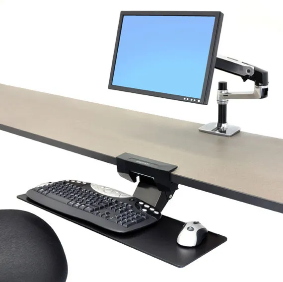 Ergotron Neo-Flex Underdesk Keyboard Arm - N&auml;pp&auml;imist&ouml;/hiiren asennusvarsialusta - musta