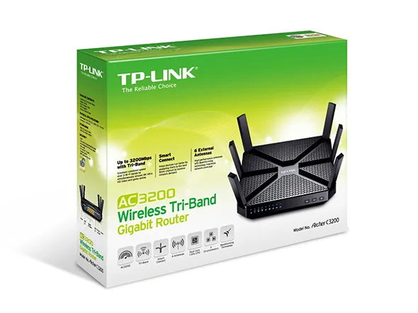 TP-Link AC3200 Tri Band - WiFi Router, Black