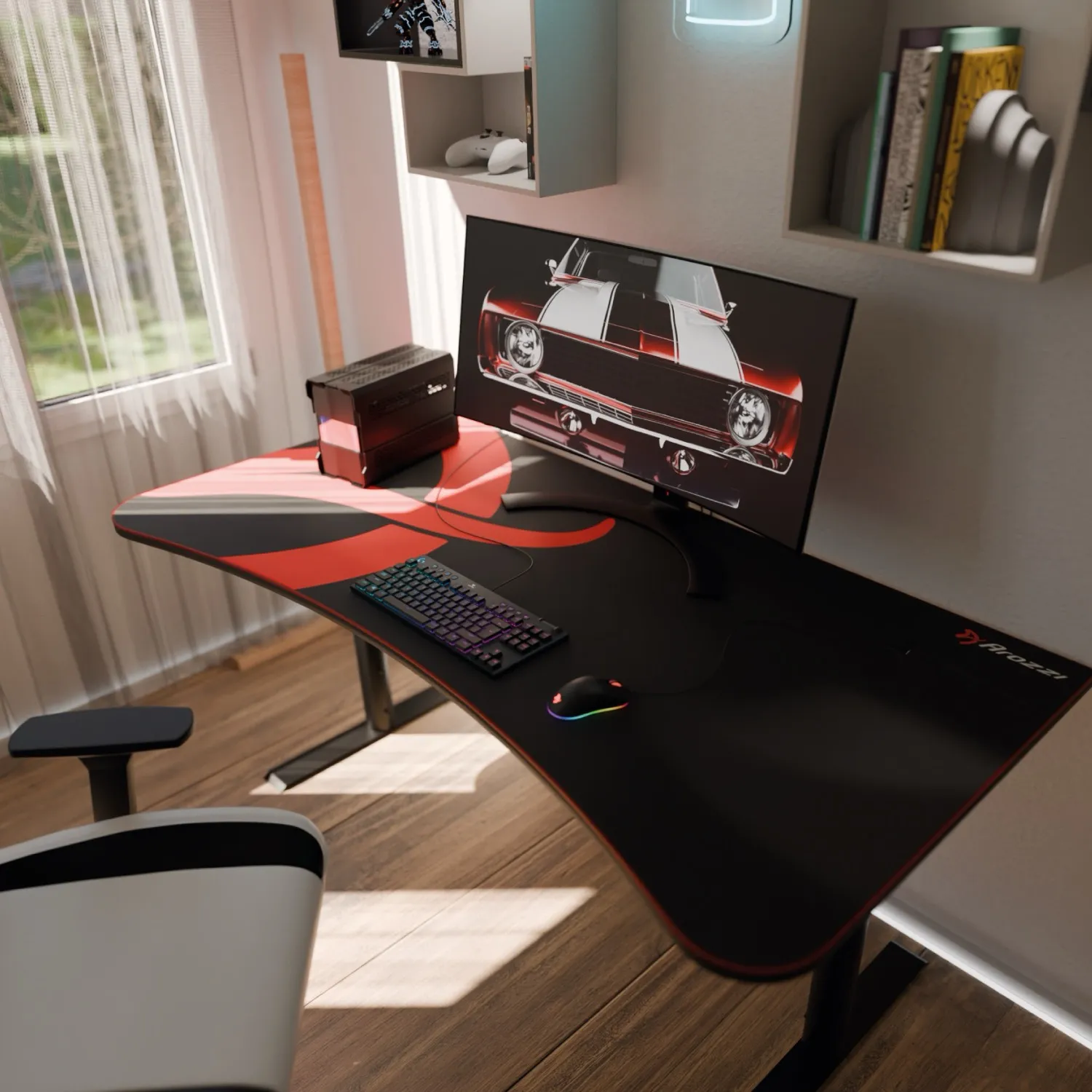 Arozzi Arena Gaming Desk - Black - 1600 x 820 mm