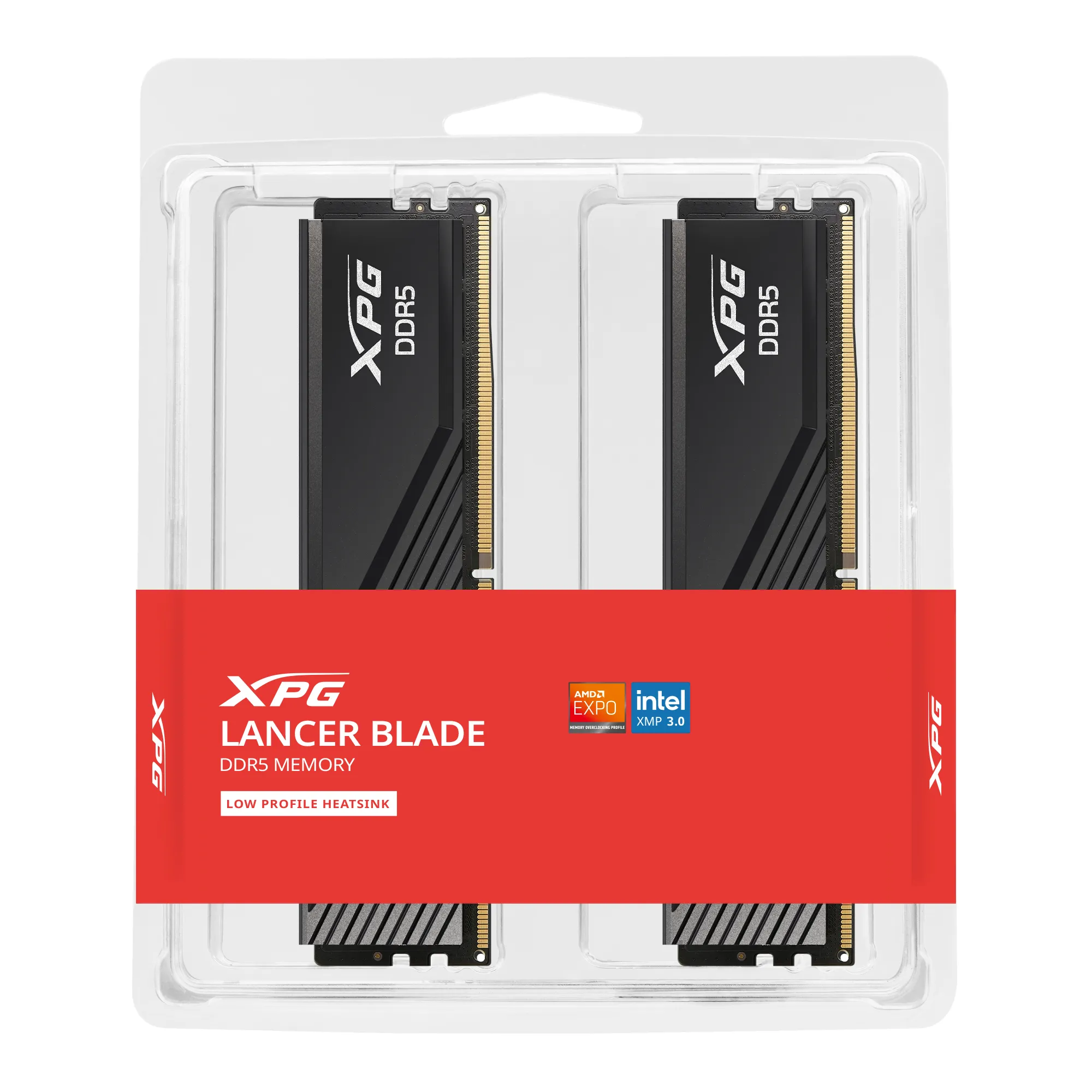 ADATA DDR5 - 32GB - 6400 - CL - 32 (2x 16 GB) dual kit, RAM (black, AX5U6400C3216G-DTLABRBK, XPG Lancer Blade RGB, INTEL XMP, AMD EXPO)