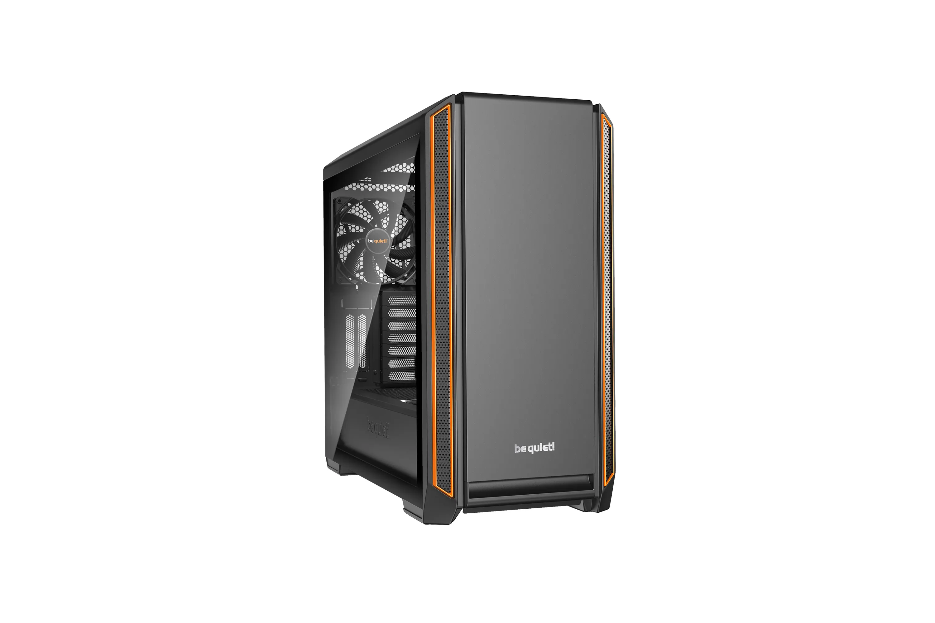 be quiet! Silent Base 601 Window - Mid Tower case, window, Black, Orange