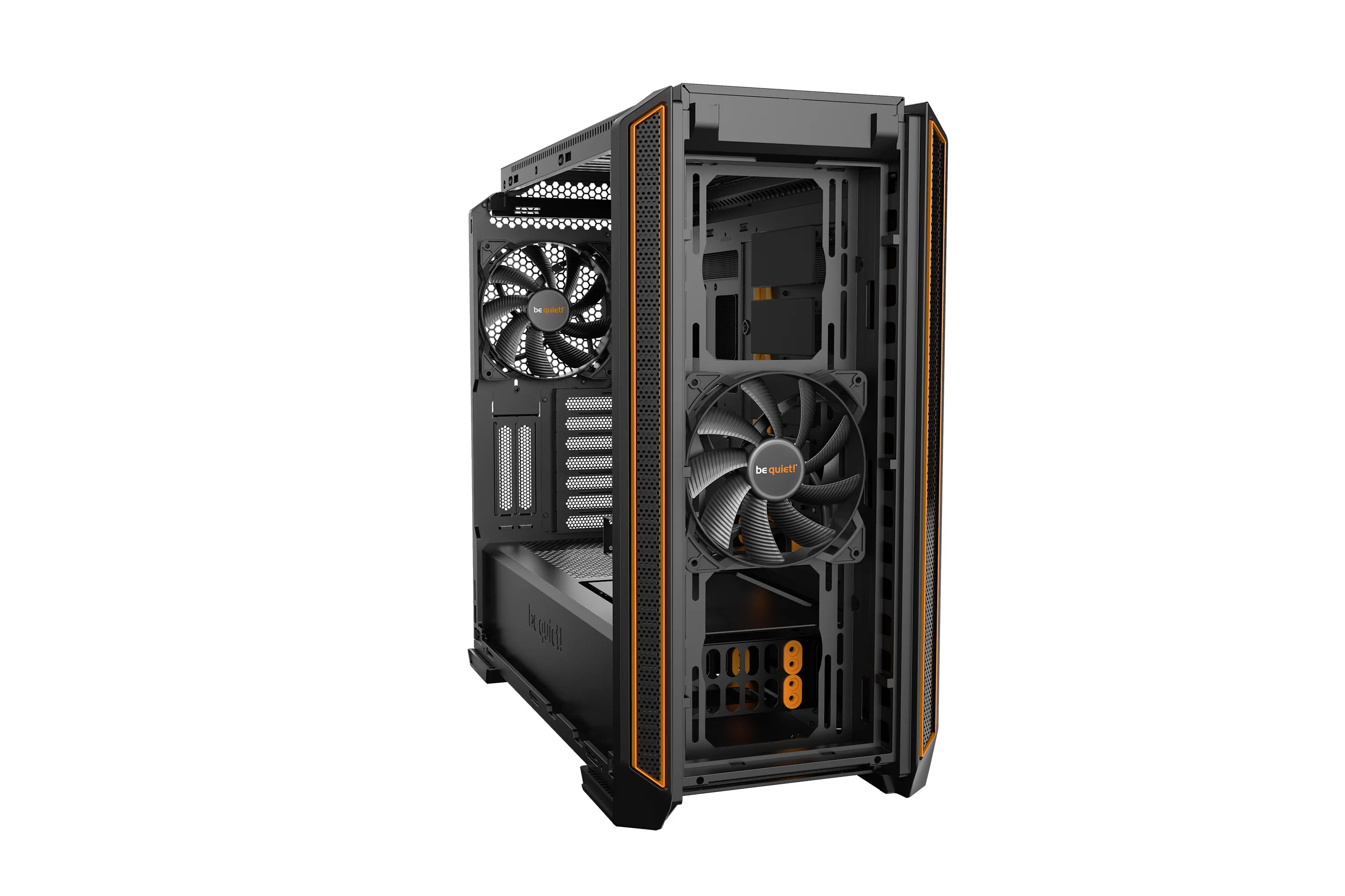 be quiet! Silent Base 601 Window - Mid Tower case, window, Black, Orange