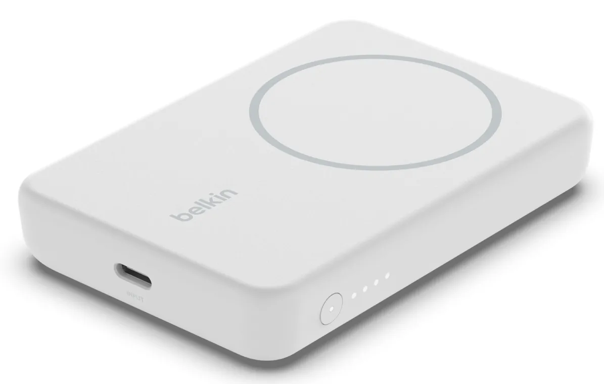 Magnetic Wireless Power Bank 5,000mAh White