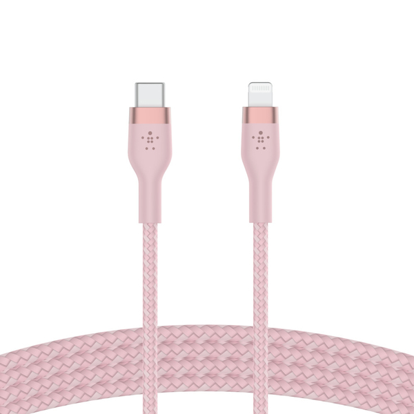 Belkin BOOST CHARGE USB-C to LTG_Braided Silicon, 3m, Pink