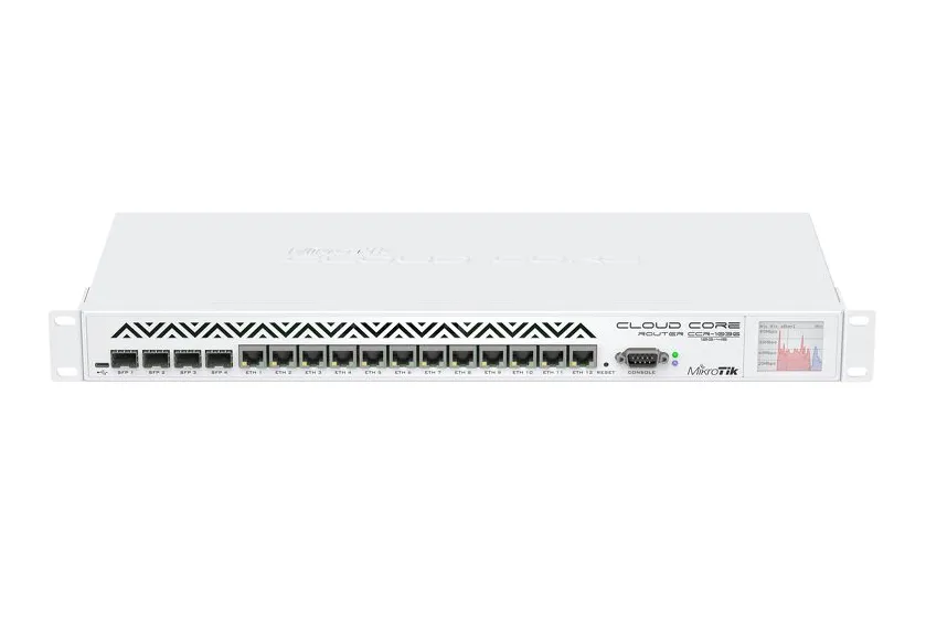 MikroTik Cloud CCR1036-12G-4S 12-portars Gigabit Router, 32 k&auml;rnig CPU