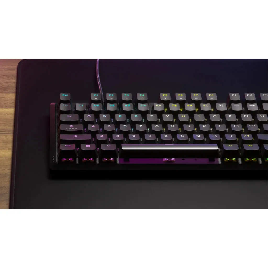 Corsair K70 CORE RGB, Red Linear Switch - gaming keyboard + wrist rest, black