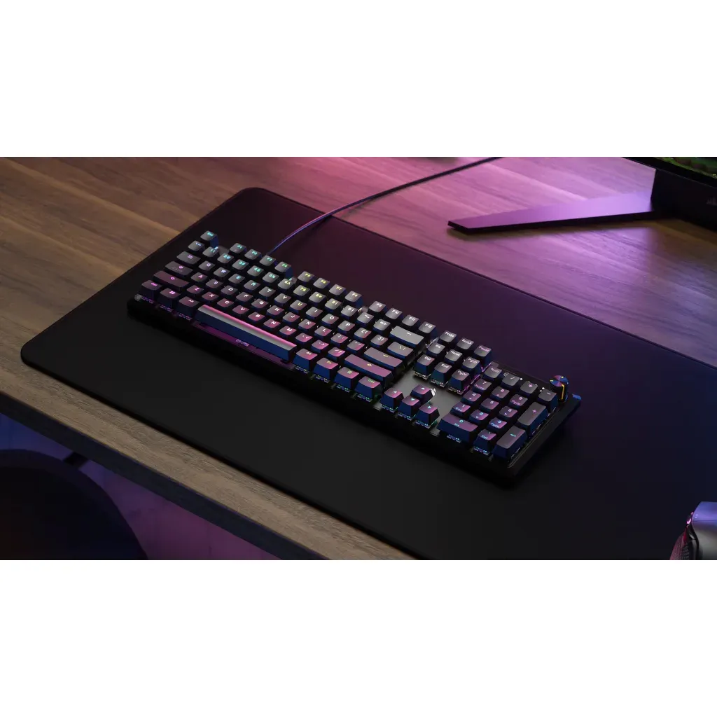 Corsair K70 CORE RGB, Red Linear Switch - gaming keyboard + wrist rest, black