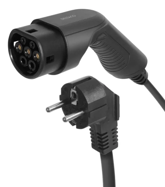 Deltaco e-Charge, cable Mode2, Schuko - type 2, 8A, 1,5+4M