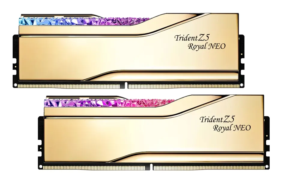 G.Skill 32B (2x16) DDR5 6400MHz Trident Z5 Royal Neo RGB Gold (AMD) CL30 1.40V