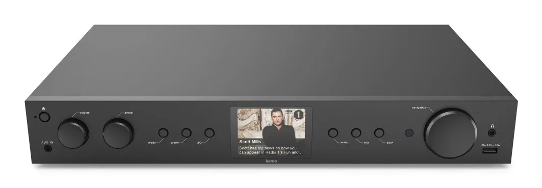 HAMA Radio DAB+ Intern. FM BT DIT2105 Svart