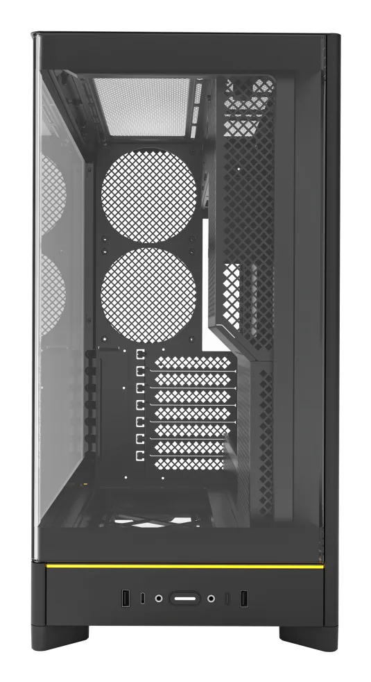 MONTECH HS02 -miditornikotelo ikkunalla ja RGB-valaistuksella, musta / valkoinen