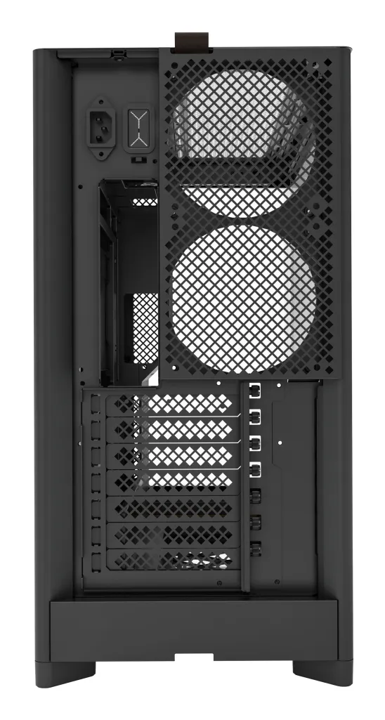 MONTECH HS02 -miditornikotelo ikkunalla ja RGB-valaistuksella, musta / valkoinen
