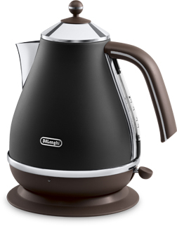 De'Longhi Icona -vedenkeitin, musta/ruskea, 1.7L