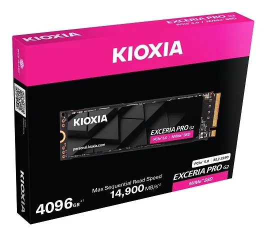 KIOXIA Exceria PRO G2 SSD 4 TB M.2 2280 PCI Express 5.0 NVMe