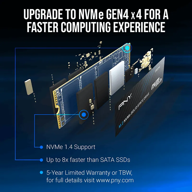 PNY CS2241 2 TB M.2 PCIe 4.0 x4 NVMe SSD