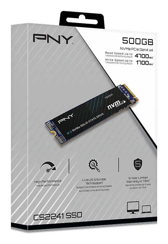 PNY CS2241 2 TB M.2 PCIe 4.0 x4 NVMe SSD